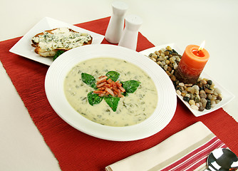 Image showing Creamy Spinach Soup