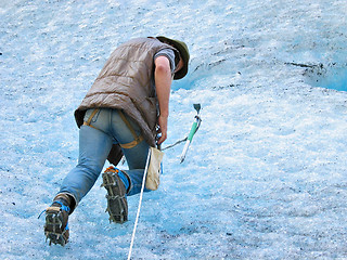 Image showing Ice climber