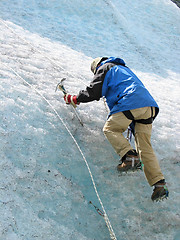 Image showing Ice climber