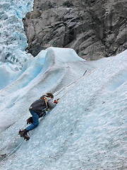 Image showing A little ice climber