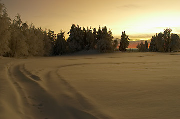 Image showing northern sunset
