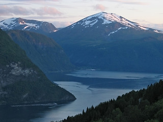 Image showing evening at fjord