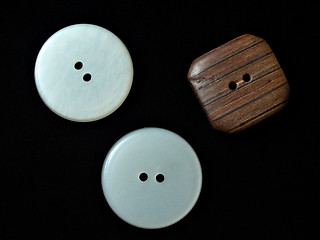 Image showing white and brown buttons