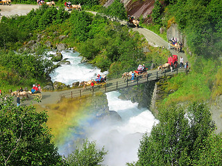 Image showing Road to Briksdal glacier