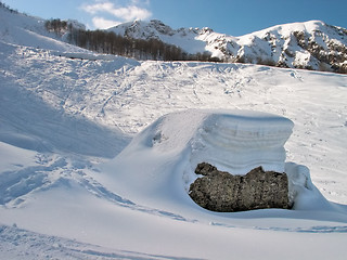 Image showing snowdrift