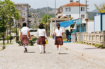 Image showing schoolgirls