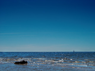 Image showing Sky, sail and water