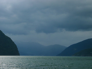 Image showing rain in fiord