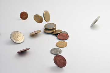 Image showing falling coins