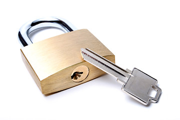 Image showing lock with uncut key