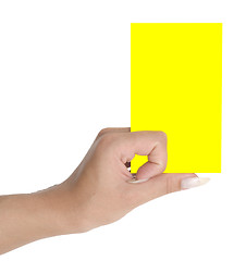 Image showing empty blank in a hand