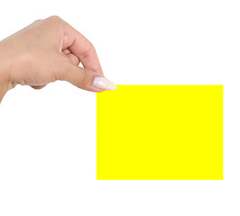 Image showing empty card in a hand