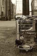 Image showing homeless shopping cart