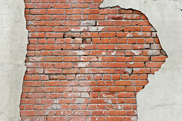 Image showing torn brick wall background