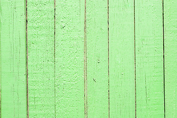 Image showing green wooden background