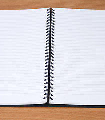 Image showing open spiral notebook