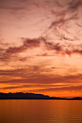 Image showing Strait of Juan de Fuca Sunset