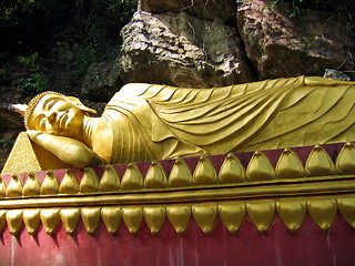 Image showing Reclining Buddha. Luang Prabang. Laos