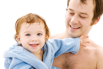 Image showing baby boy in father hands