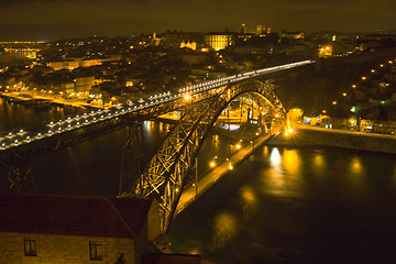 Image showing modern bridge to old town