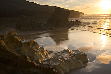 Image showing beautiful sunset beach