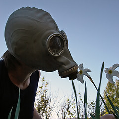 Image showing smell through gas-mask