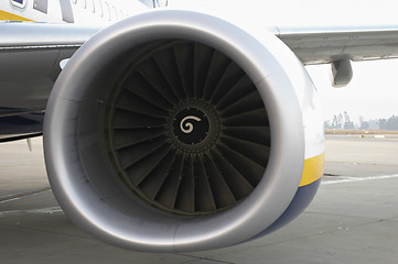 Image showing Airplane engine