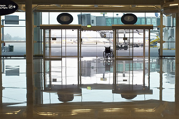 Image showing airport doors