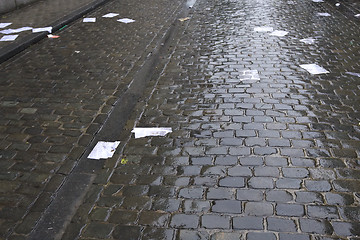 Image showing papers on street