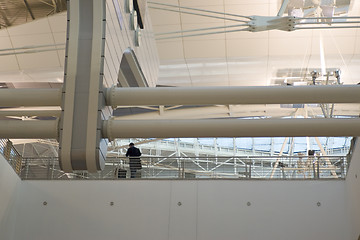 Image showing businessman at modern airport