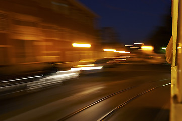 Image showing Night tram