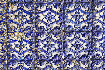 Image showing Portuguese glazed tiles