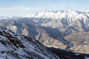 Image showing mountains from above