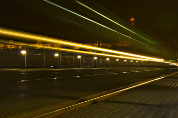 Image showing lights of train that left