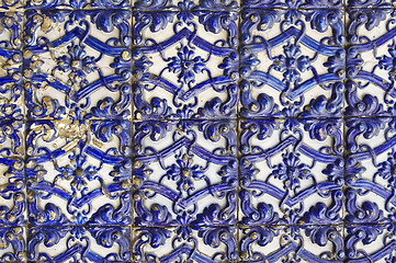 Image showing Portuguese glazed tiles