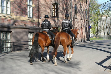 Image showing Police on Horse