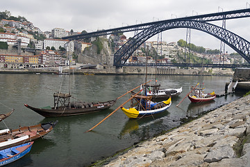 Image showing traditional Portuguese boats