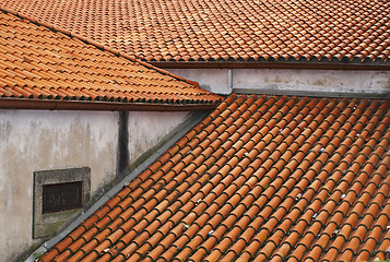 Image showing red tiling roofs