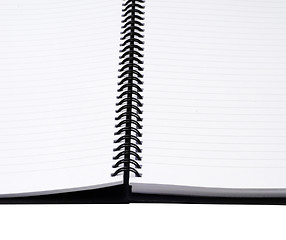 Image showing spiral notebook on white