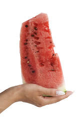 Image showing watermelon in a hand