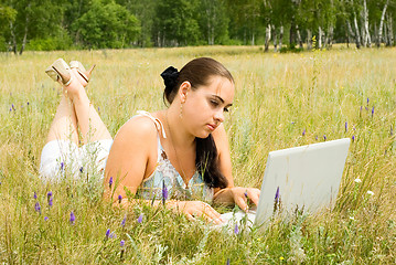 Image showing woman with laptop