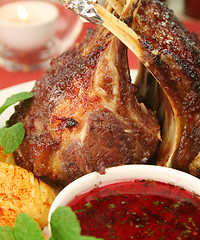 Image showing Roasted Rack Of Lamb