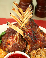 Image showing Roasted Rack Of Lamb