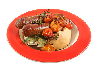 Image showing Sausage And Tomato Bake