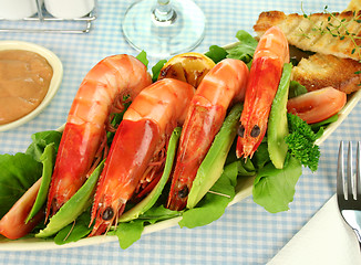 Image showing Shrimp And Rocket Salad