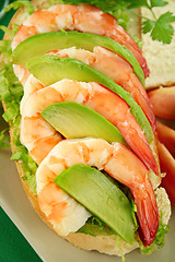 Image showing Shrimp And Avocado Sandwich