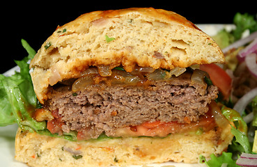 Image showing Hamburger Half