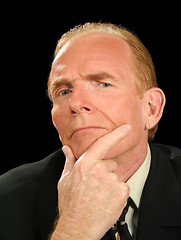 Image showing Pondering Businessman