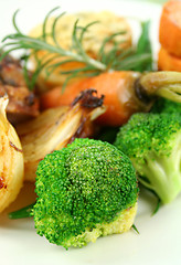 Image showing Broccoli And Baked Vegetables