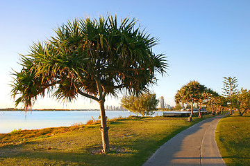 Image showing Walking Path By The Water